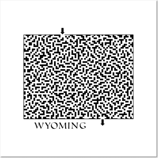 State of Wyoming Maze Posters and Art